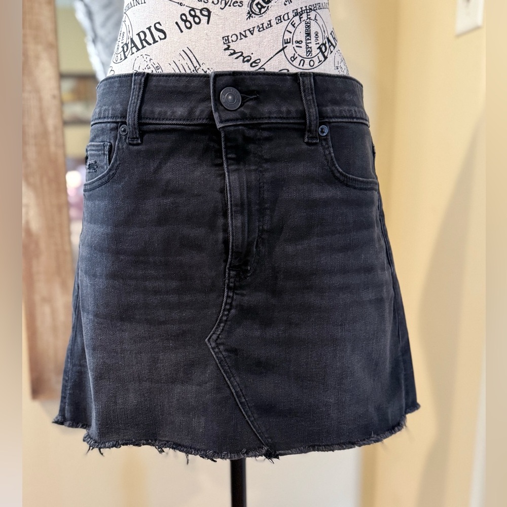 American Eagle Outfitters Black Denim Mini Skirt